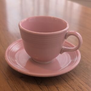Fiestaware Rose Mug and Saucer Set